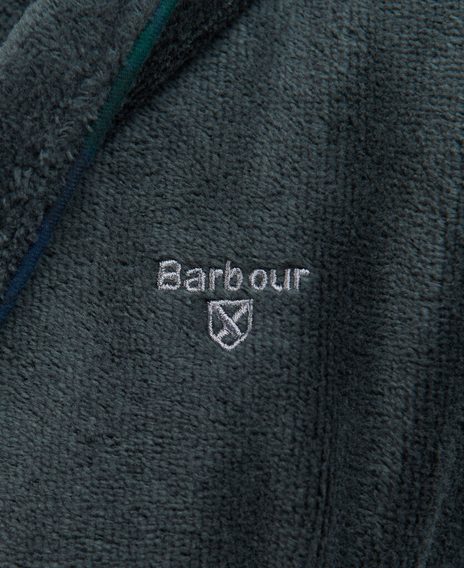 Bavlněný župan Barbour Angus Dress Gown - Charcoal