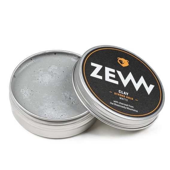 Zew for men Strong Hold & Matte Clay - matný jíl na vlasy s aktivním uhlím (100 ml)