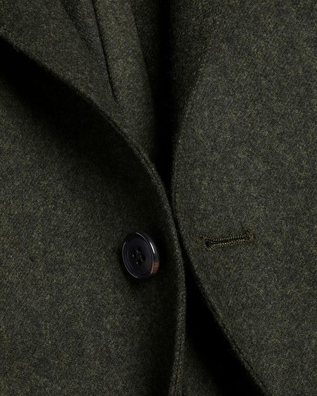 Charles Tyrwhitt Unstructured Wool Twill Jacket — Forest Green