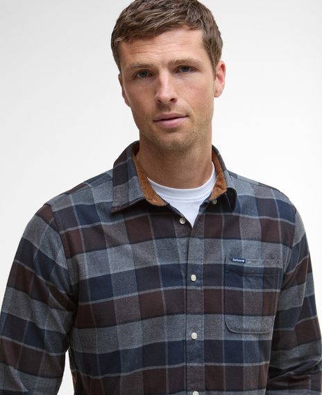 Barbour Valley Tailored Checked Shirt — Midnight