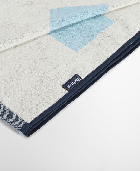 Barbour Archive Beach Towel — Surf Blue Logo