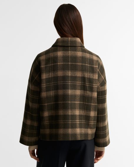 Barbour Myla Checked Wool Coat