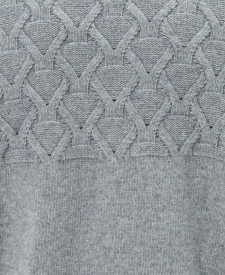 Barbour International Cable Knitted Jumper — Grey Marl