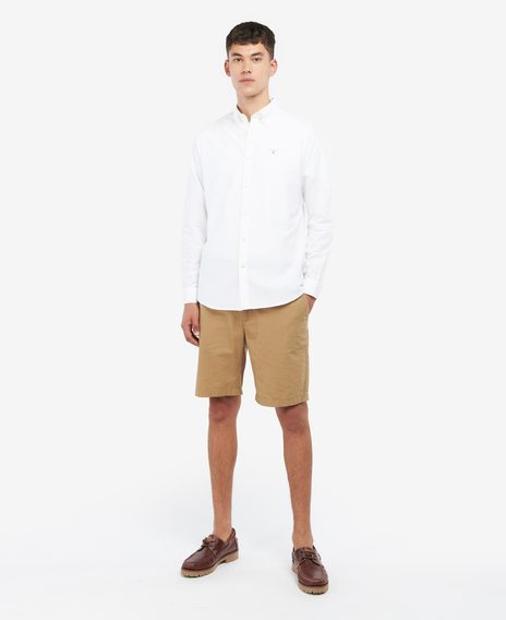Barbour Oxford Tailored Long-Sleeved Shirt — White