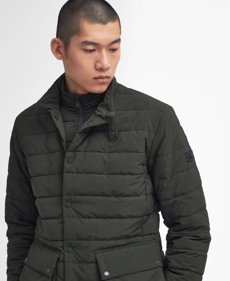Barbour International Fleetham Puffer Jacket — Sage