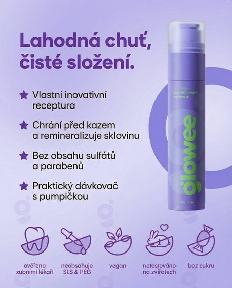 Zubní pasta Glowee — Grape Bubblegum