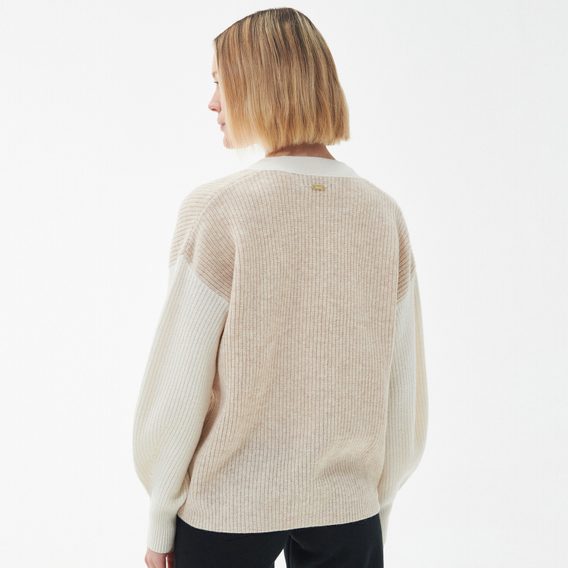 Barbour Alexandria Cardigan — Neutral