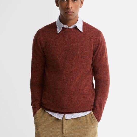 Barbour Essential Patch Crew Neck Sweater — Brick Red