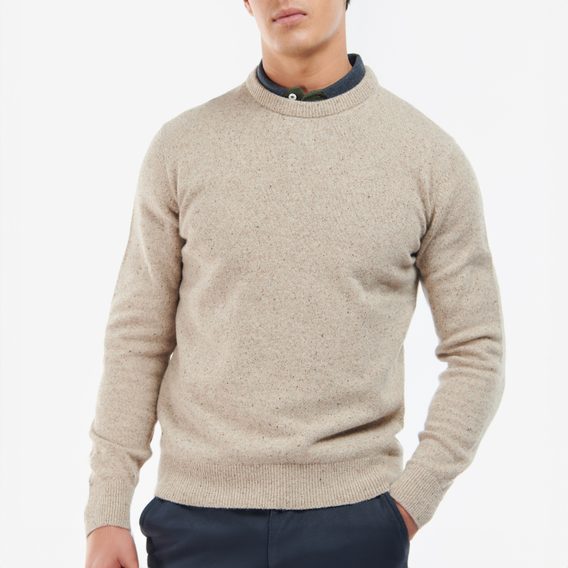 Barbour Tisbury Crew Neck Sweater — Stone
