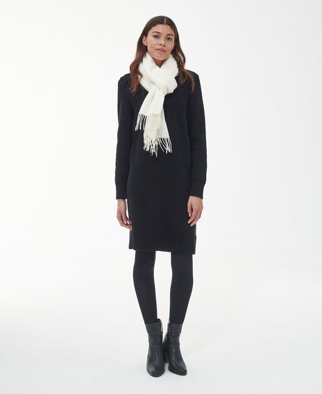 Barbour Lambswool Wrap Scarf — Cream