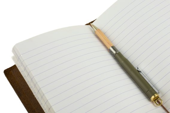 Mosazné kuličkové pero Traveler's Company - olivové