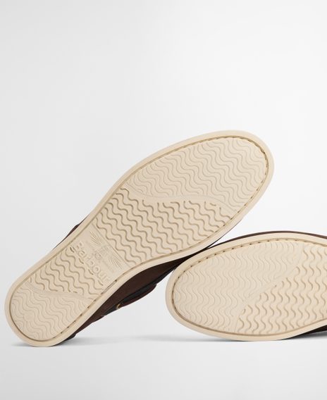 Barbour Wake Boat Shoes — Brown/Navy