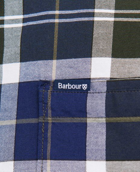 Tartanová košile Barbour Lewis - Sage (button-down)