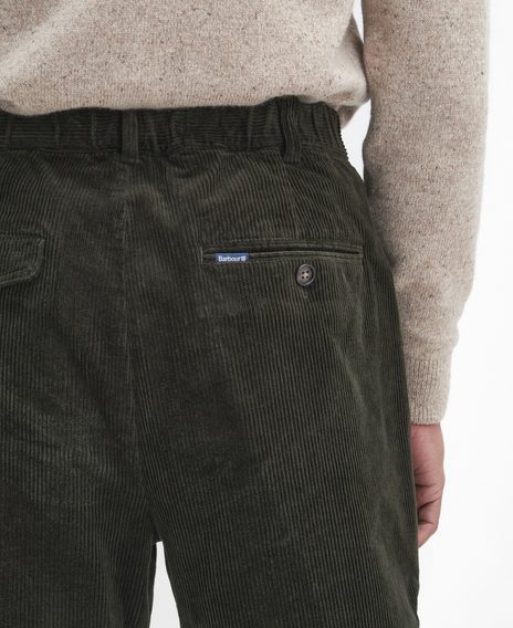 Barbour Stretch Cord Relaxed Trousers — Forest