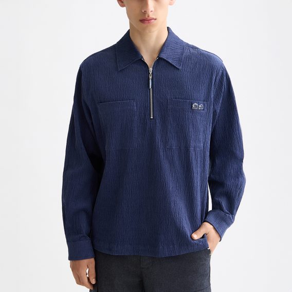 Scotch & Soda — Quarter Zip Corduroy Shirt