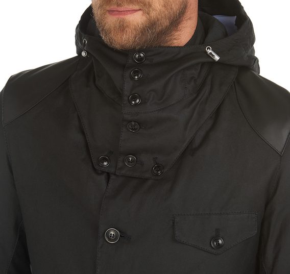 Voskovaná bunda Barbour Gold Standard Supa-Commander - černá