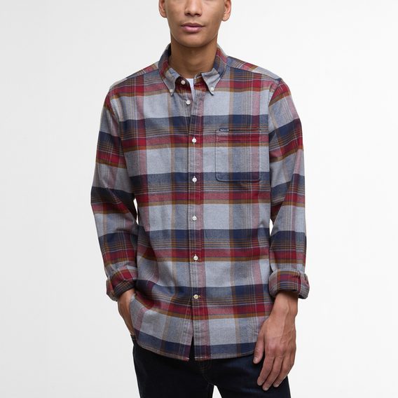 Barbour Portdown Tailored Shirt — Grey Marl