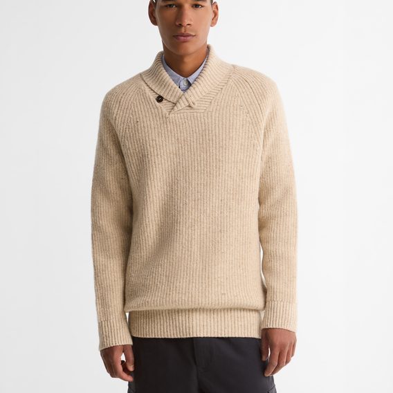Barbour Essentials Fleck Shawl Neck