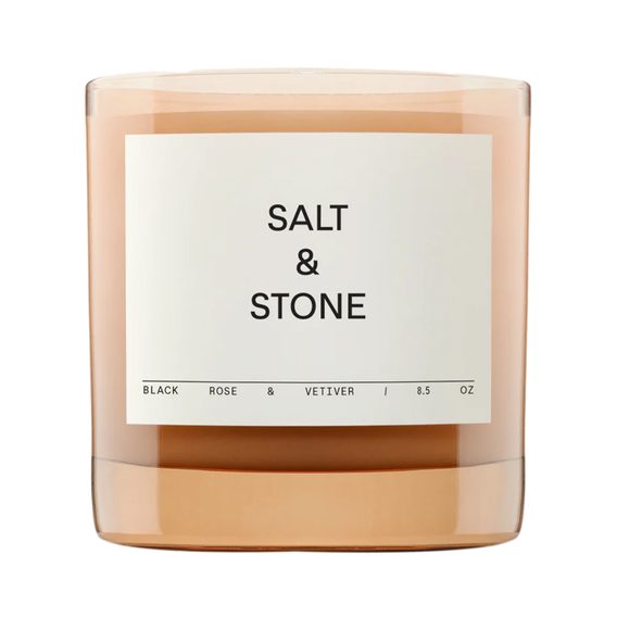 Salt & Stone Candle — Black Rose & Vetiver