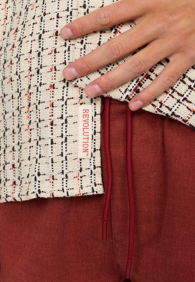 Revolution Short-Sleeved Cuban Shirt — Offwhite