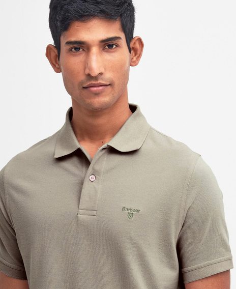 Barbour Lightweight Sports Polo Shirt — Light Grey