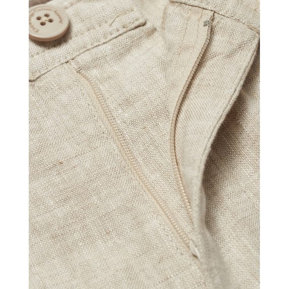 Свободни ленени шорти Knowledge Cotton Apparel Fig - Light Feather Gray