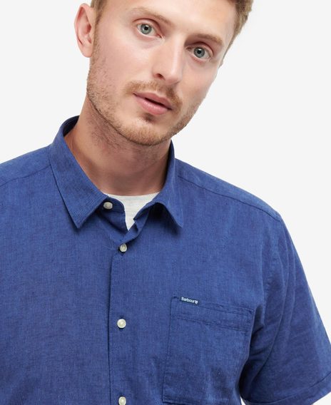 Barbour Nelson Short Sleeve Shirt — Deep Blue