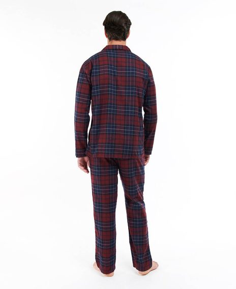 Tartanový pyžamový set Barbour Laith PJ Set - Red Tartan