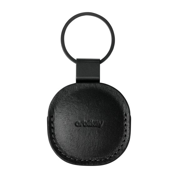 Kožený držák pro Airtag Orbitkey s kroužkem na klíče