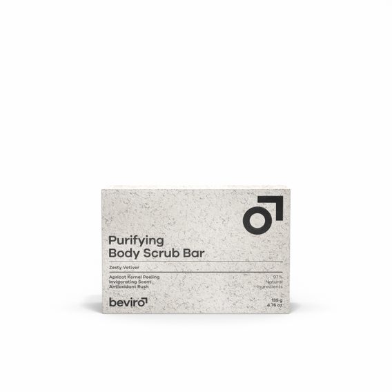 Beviro Purifying Body Scrub Bar Zesty Vetiver