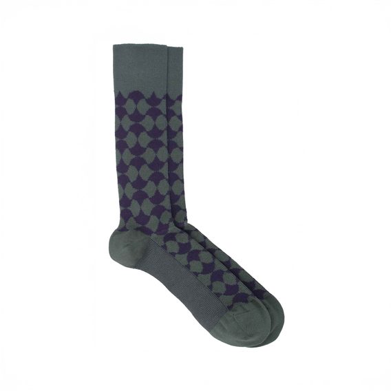 Pedemeia Organic Cotton Pattern Socks — Green