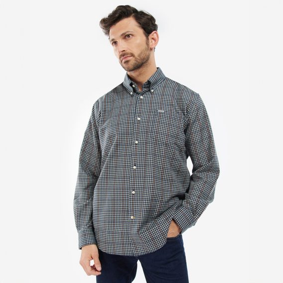 Barbour Henderson Thermo Weave Shirt — Navy