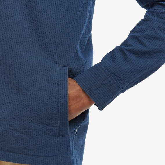 Bavlněná overshirt Barbour Tenby Seersucker - Navy
