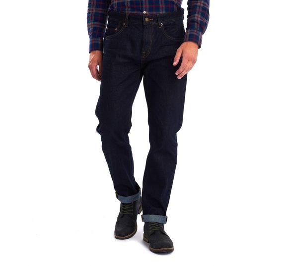 Klasické džíny Barbour Rinse Wash Jeans - navy