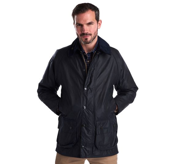 Barbour Beaufort Wax Jacket — Navy