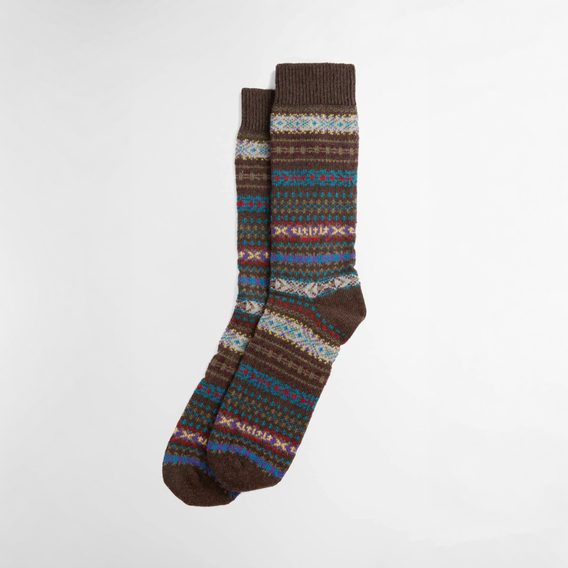 Barbour Boyd Socks — Chocolate Brown