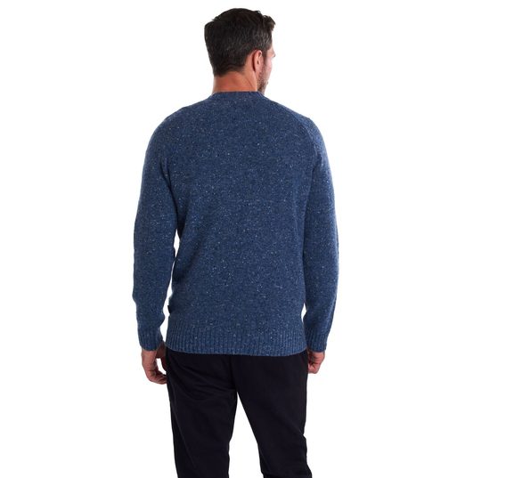 Svetr Barbour Netherton z merino vlny - modrý