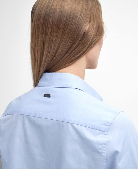 Barbour Derwent Regular Long-Sleeved Shirt — Pale Blue