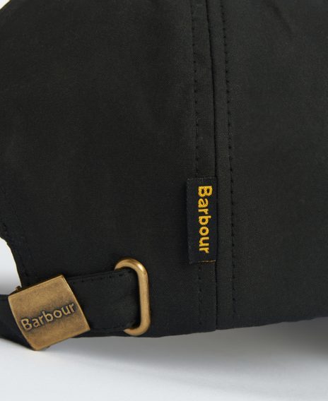 Barbour Waxed Sports Cap — Classic Black