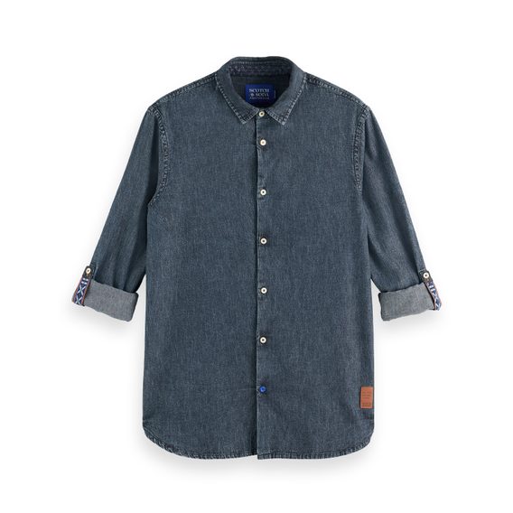 Scotch & Soda — Washed Black Denim Shirt