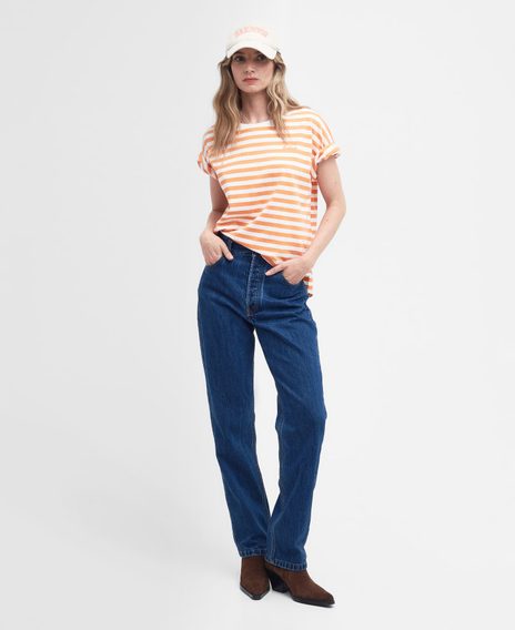 Barbour Adria Top — Orange Stripe