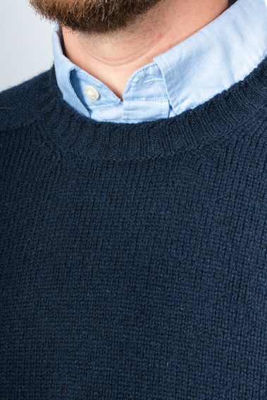 Jamieson's Saddle Shoulder Jumper — Navy