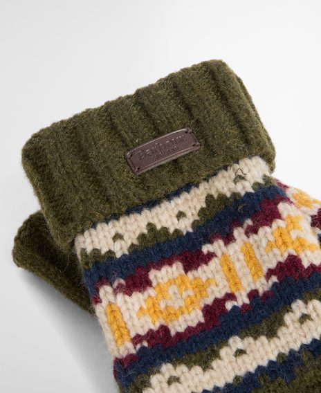 Barbour Kane Knitted Beanie & Gloves Gift Set