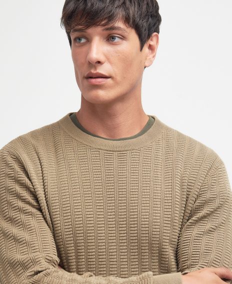 Barbour Cathil Crew Neck Jumper — Military Brown