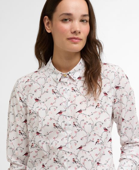 Barbour Brambles Tailored Long-Sleeved Shirt — Bird Print