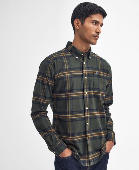 Barbour Portdown Tailored Shirt — Olive