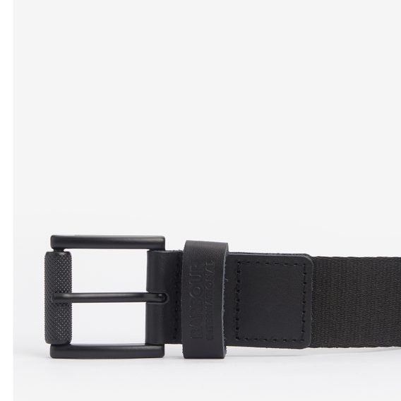 Barbour International Chester Webbed Belt — Black