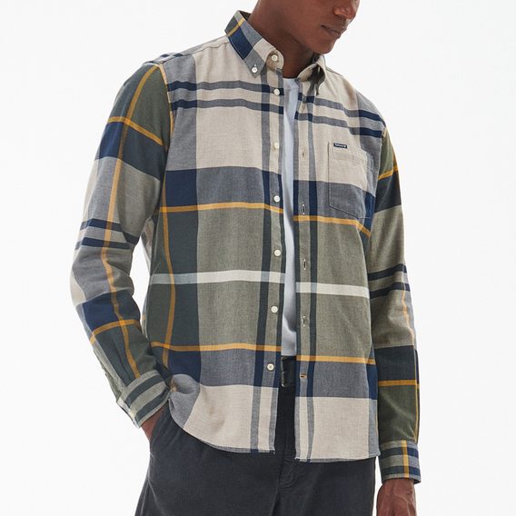 Barbour Dunoon Tailored Shirt — Forest Mist