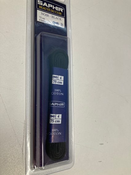 Saphir Round Laces — Black, 75 cm