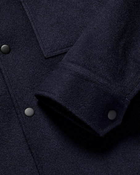 Charles Tyrwhitt Wool Harrington Jacket — Navy